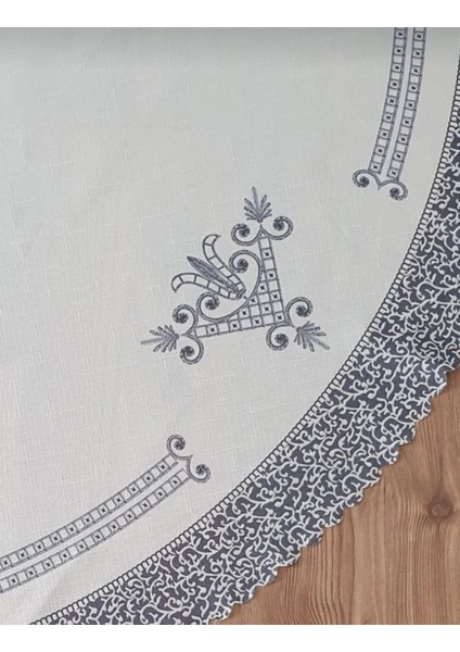 Lale Desen Baskılı 150 cm Yuvarlak Polyester Kumaş Masa Örtüsü indirimleri
