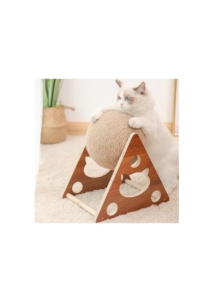 Tineke Ahşap Ipli Kedi Oyuncagi Topu Kedi Tırmalaması indirimleri