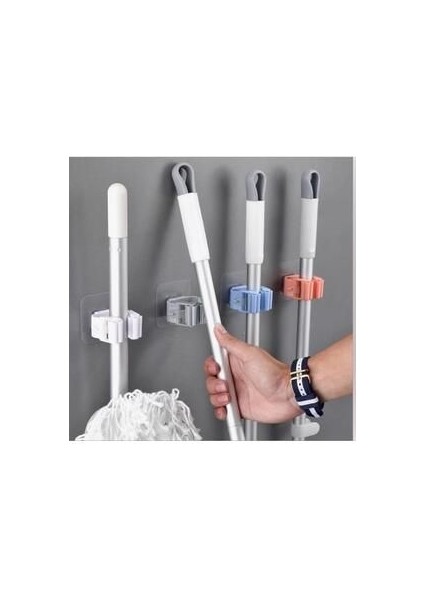 Yapışkanlı Pratik Mop - Temizlik Fırçası Tutucu 4 Adet