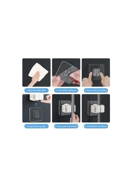 Yapışkanlı Pratik Mop - Temizlik Fırçası Tutucu 4 Adet fiyatları