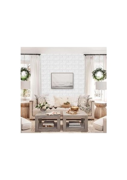 50X50 cm 0,27 M² Silinebilir Kendinden Yapışkanlı Duvar Kağıdı Esnek Köpük Panel 3D Tuğla Desen