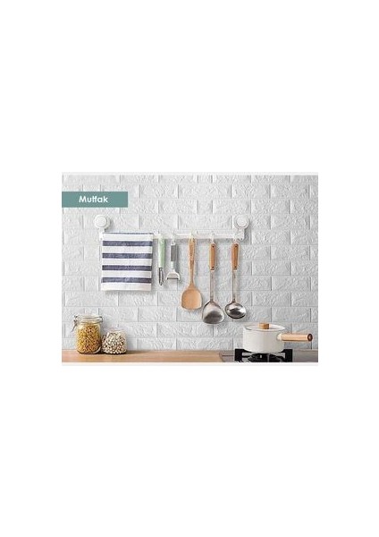 50X50 cm 0,27 M² Silinebilir Kendinden Yapışkanlı Duvar Kağıdı Esnek Köpük Panel 3D Tuğla Desen