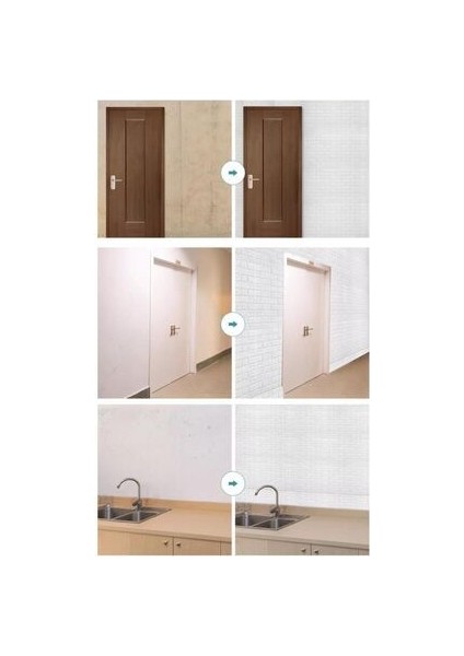 50X50 cm 0,27 M² Silinebilir Kendinden Yapışkanlı Duvar Kağıdı Esnek Köpük Panel 3D Tuğla Desen