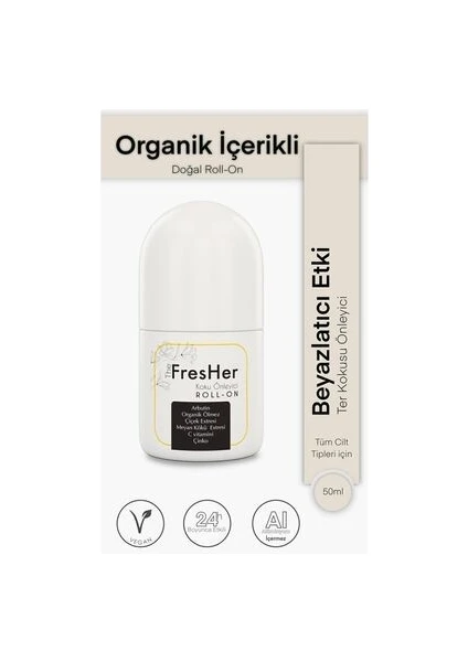 The FresHer. Koku Önleyici Beyazlatıcı Doğal Roll-On Deo