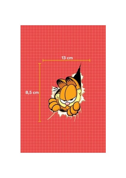 13 x 8,5 cm Garfield Sticker Motor Araba Kask Laptop Sticker