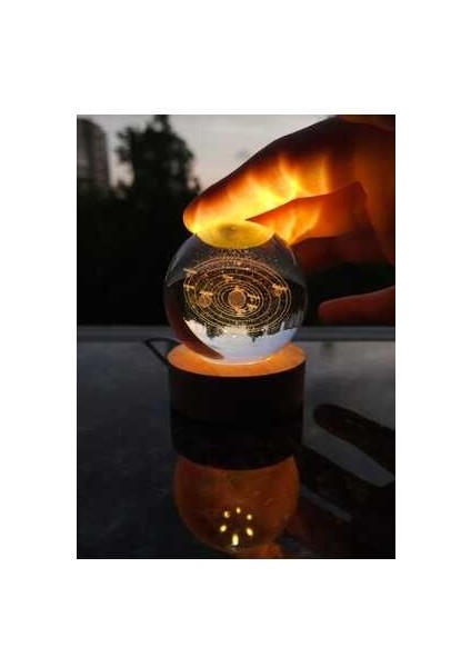 Mr Çocuklar Için 3D Kristal Cam Küre, Ahşap Soketli Gece Lambası,led, Gece Lambası,harika Bir Hediye Hediyelik Masa Lambası fiyatları
