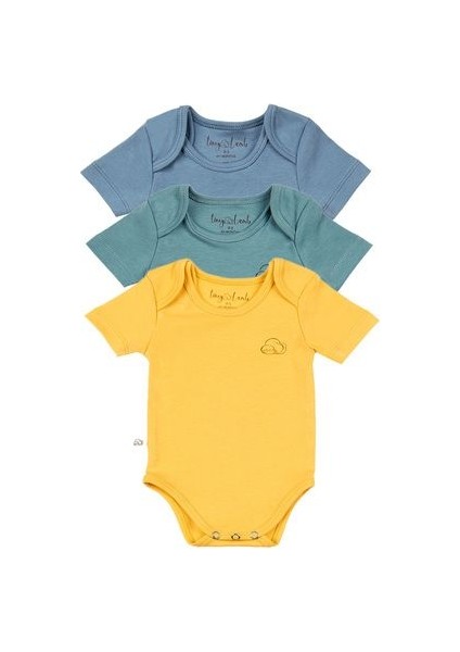 Rovigo 3 Parça Unisex Bebek Kısa Kollu Pamuk Bodysuit Takımı Yenidoğan ve Çocuk Hediye Seti