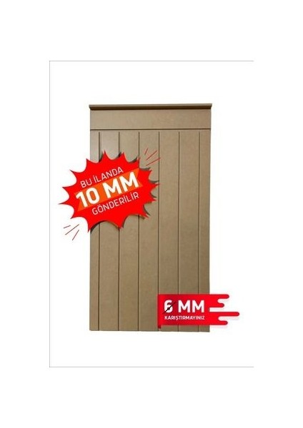 Dekoratif Duvar Paneli ( 54 x 100 cm ) Boyanabilir Ahşap 10 mm Ham Mdf Duvar Paneli
