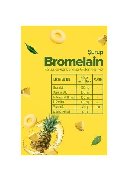 Zühre Ana Bromelain Ananas Içeren Detox Şurubu