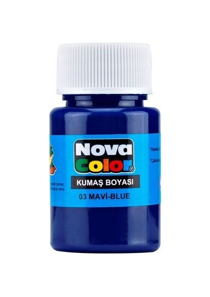 Renk Seçenekli Tek Şişe Kumaş Boyası 30ML