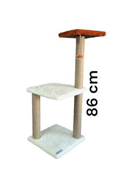 86CM Uzun Boy Iki Katlı Boncuklu Kedi Tırmalama Tahtası