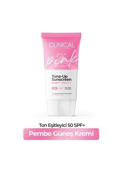 Clinical Clasy Care Spf 50 Tone-Up Pink Sunscreen Cream 50 Ml