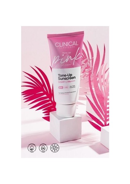 Clinical Clasy Care Spf 50 Tone-Up Pink Sunscreen Cream 50 Ml modelleri