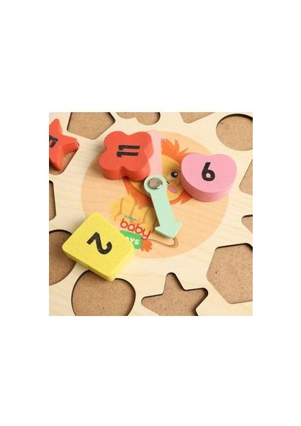 Montessori Ahşap Puzzle Saat