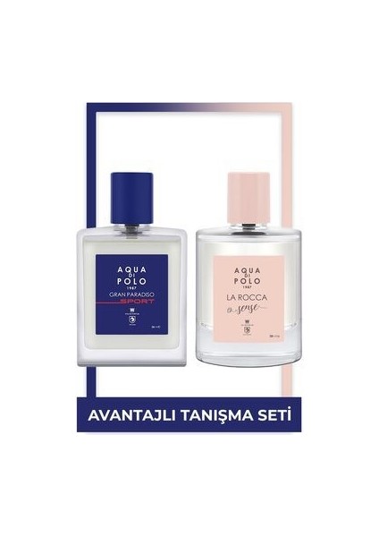 La Rocca Sense 50 ml Kadın Edp ve Gran Paradiso Sport 50 ml Erkek Edp Seti STCC000330