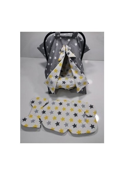 Koyu Yıldız- sarı yıldız Oval 10Lu Babynest Seti