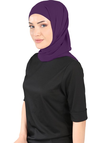 Boneli Şifon Şal - St 136 Mor modelleri