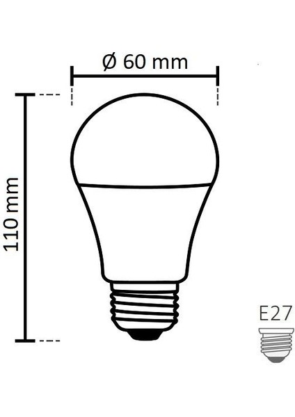 9W LED Ampul 810 Lümen E27 Duy YL95-9001, YL95-9002 Günışığı