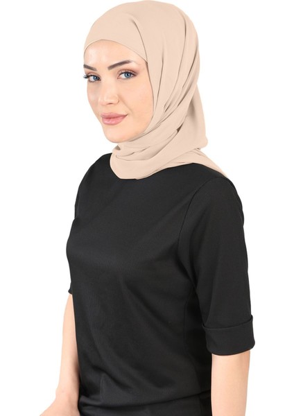 Boneli Şifon Şal - St 136 Açık Vizon modelleri