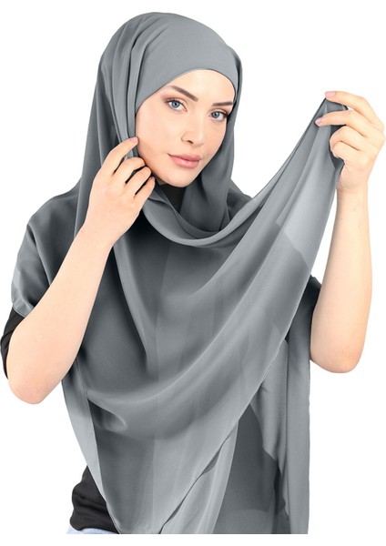 Boneli Şifon Şal - St 136 Antrasit