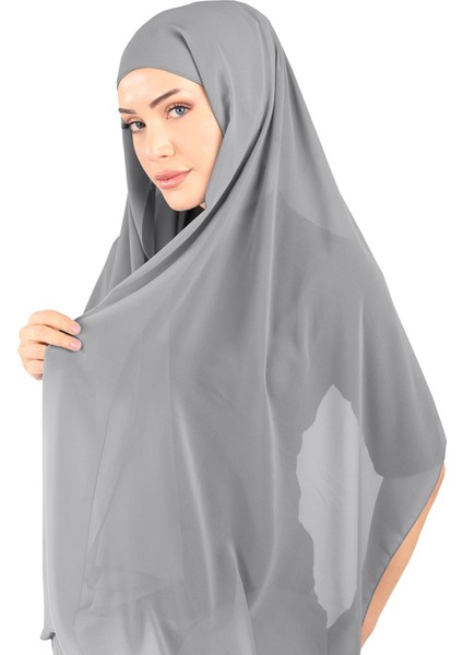 Boneli Şifon Şal - St 136 Koyu Gri fiyatları