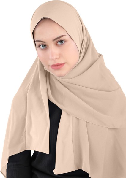 Sandy Bant Şifon Şal - St 600 Açık Vizon