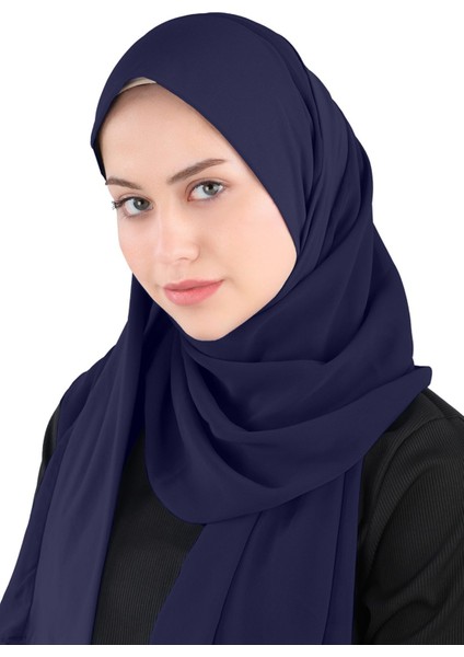 Sandy Bant Şifon Şal - St 600 Lacivert modelleri