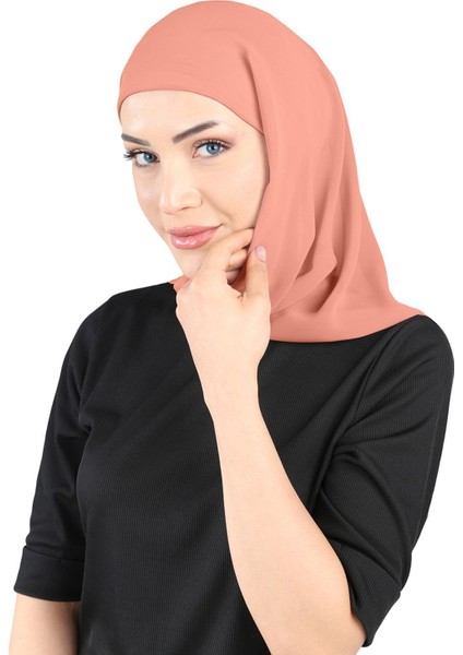 Boneli Şifon Oval Eşarp - St 103 Somon