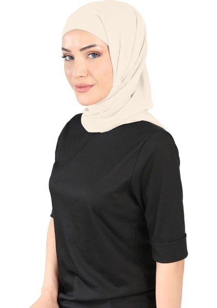Boneli Şifon Şal - St 136 Açık Bej modelleri