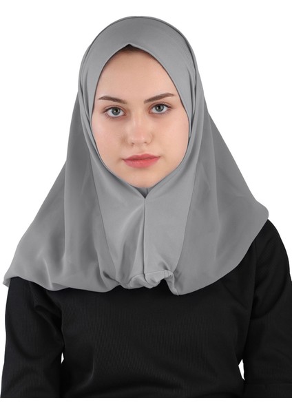 Mary Sandy Şifon Şal - St 550 Koyu Gri