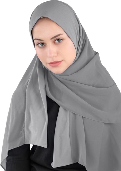 Sandy Bant Şifon Şal - St 600 Koyu Gri