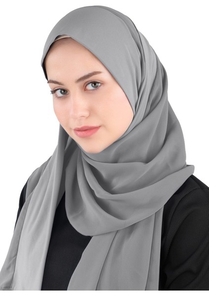 Sandy Bant Şifon Şal - St 600 Koyu Gri modelleri