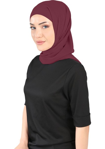 Boneli Şifon Şal - St 136 Bordo modelleri