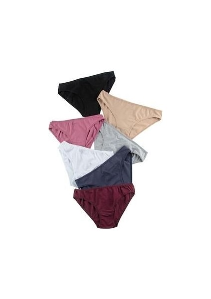 Gri Kadın Külot 7 Li Paket Likralı