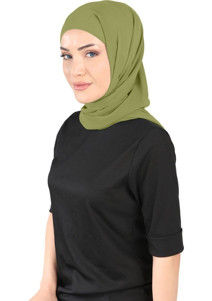 Boneli Şifon Şal - St 136 Kına Yeşili modelleri