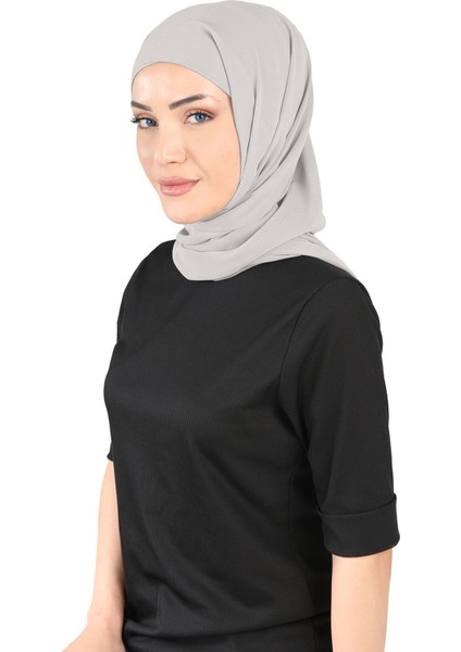 Boneli Şifon Şal - St 136 Açık Gri modelleri