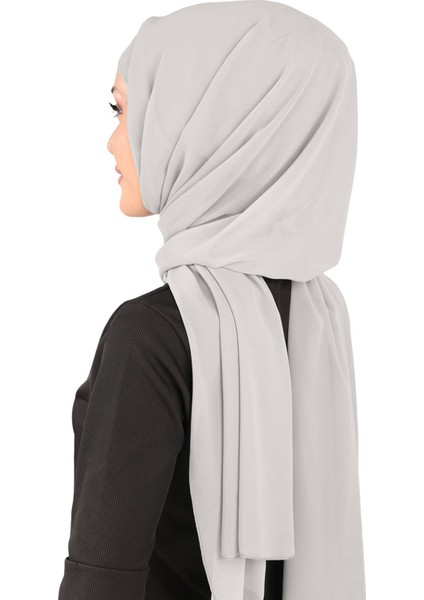 Boneli Şifon Şal - St 136 Açık Gri fırsatları