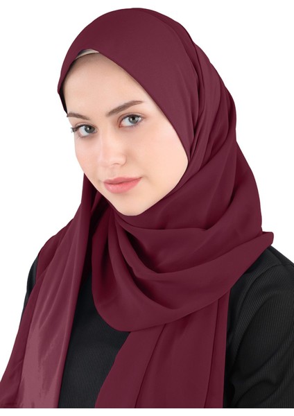 Sandy Bant Şifon Şal - St 600 Bordo modelleri