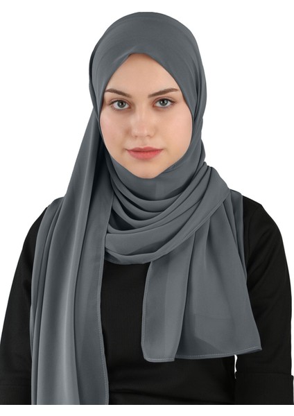 Sandy Pratik Şifon Şal - St 120 Antrasit