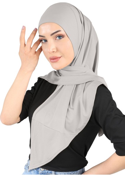 Micro Scarfs Hijab - St 208 Açık Gri