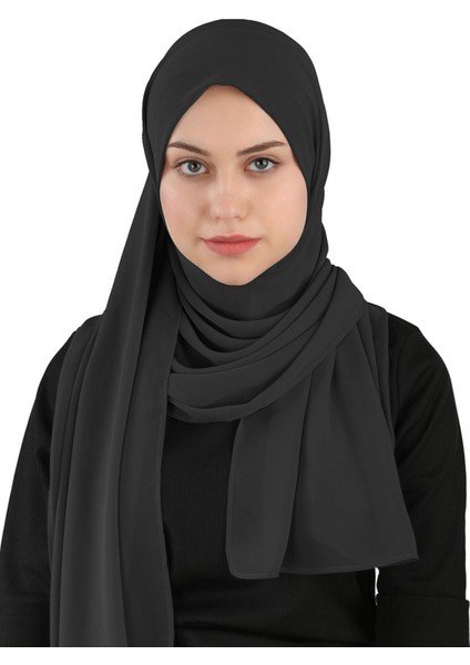 Sandy Pratik Şifon Şal - St 120 Siyah