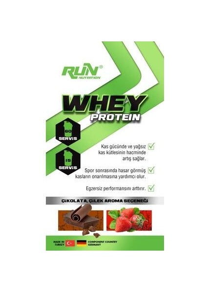Whey Protein - 2.4 Kg - Çikolata Aromalı - 60 Servis - Hediyeli