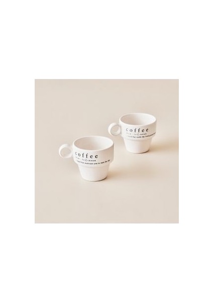 Coffeeaholic Espresso 2'li Set Siyah (105 Cc)