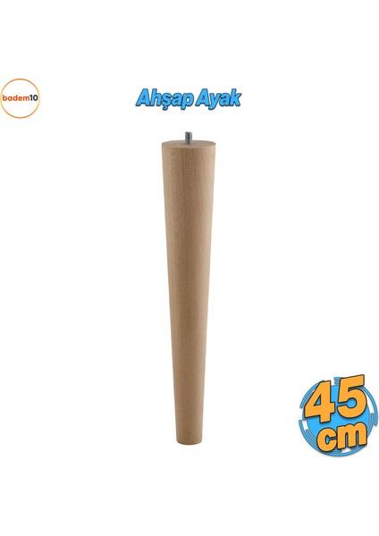 Ahşap Mobilya Ayağı 45 cm Sehpa Zigon Orta Masa Puf Tabure Tv Ünitesi Ayakları M8 Civatalı 45 cm