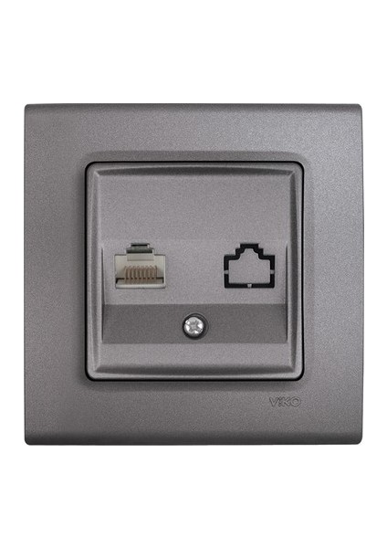 Linnera Life Granit Grisi Tekli Data Cat-6 İnternet Prizi Çerçevesiz - 90442078