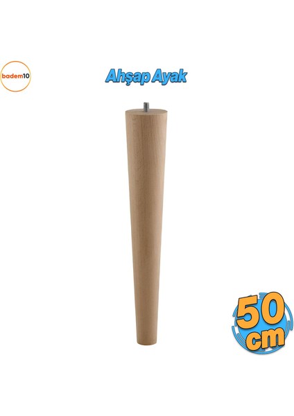 Ahşap Mobilya Ayağı 50 cm Sehpa Zigon Orta Masa Puf Tabure Tv Ünitesi Ayakları M8 Civatalı 50 cm