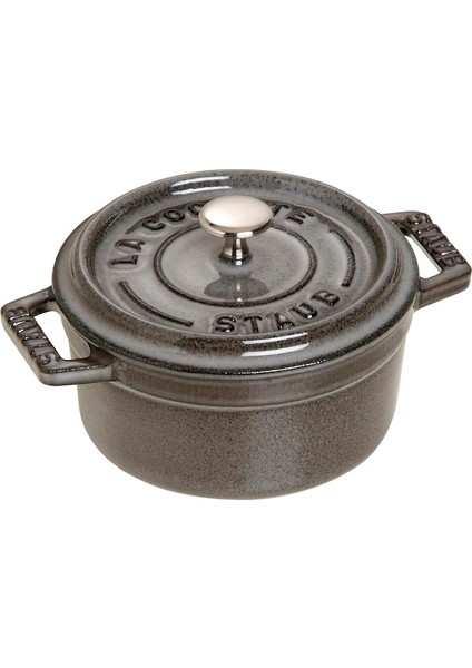 ByArs-Staub La Cocotte Mini Döküm Tencere, 10 cm, Gri -ByArs