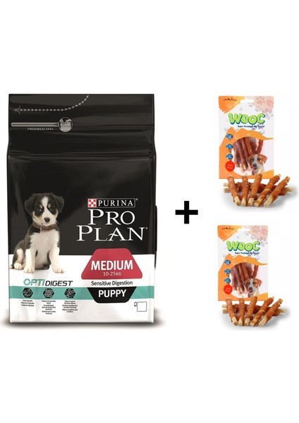 Kuzulu Yavru Köpek Maması 3 kg + 2 Adet Wooc Ödül 80 gr