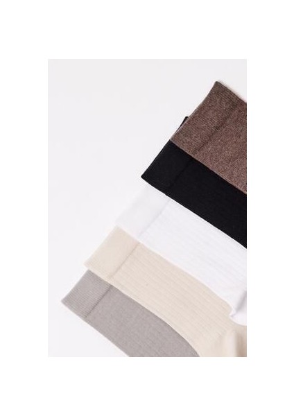 5'li Paket Unisex Soket Çorap Çok Renkli