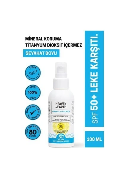 Heaven On Earth 50+ Spf Vegan Güneş Kremi 100 ml